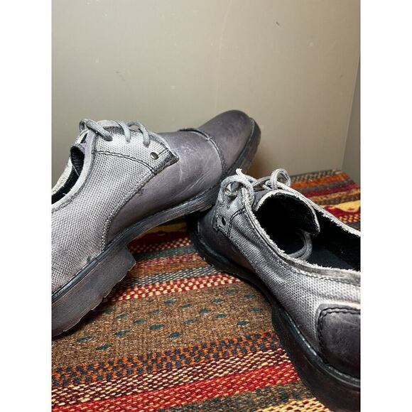Bed Stu Mens Gray Lace Up Oxford Dress Shoe Washed Leather Sz 8.5 Eur 41.5 main image 8